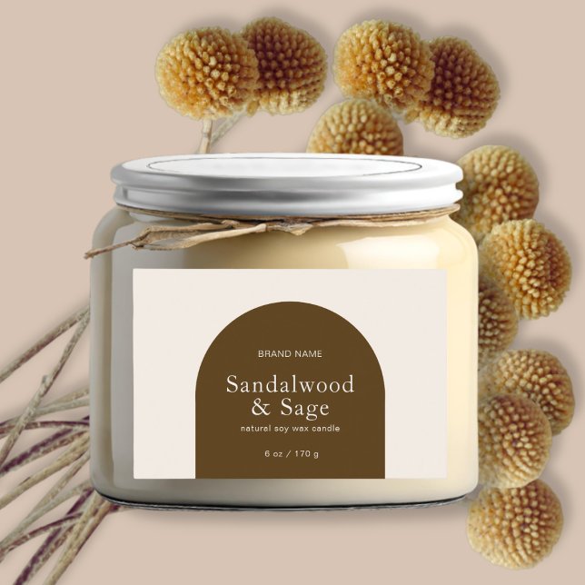 Modern candle boho minimalist product packaging  food label (Creator Uploaded)