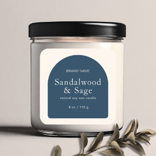 Modern candle boho minimalist product packaging square sticker