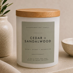 Modern Candle Branding Small Business Label