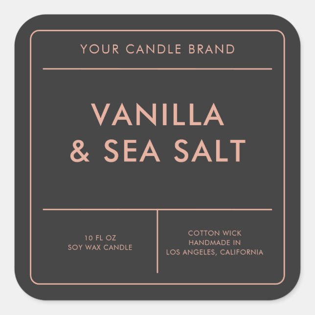 Modern Candle Label (Front)