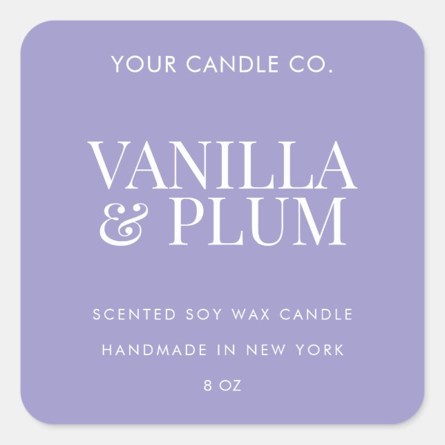 Modern Candle Label (Front)