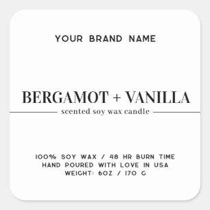 Modern candle label packaging template