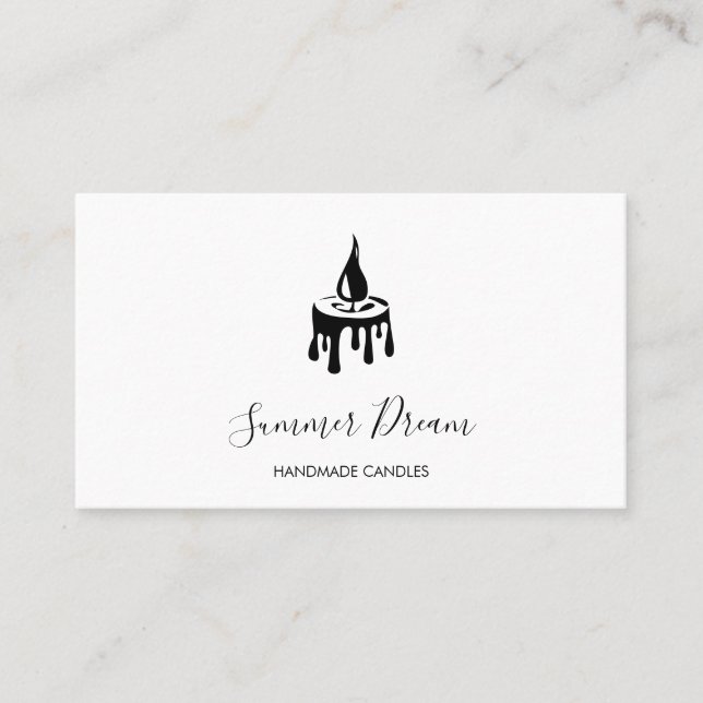 Modern Candle Maker Rose Gold Minimalist Bees Wax  Business Card (Front)