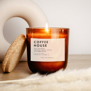 Modern Candle Or  Food Label