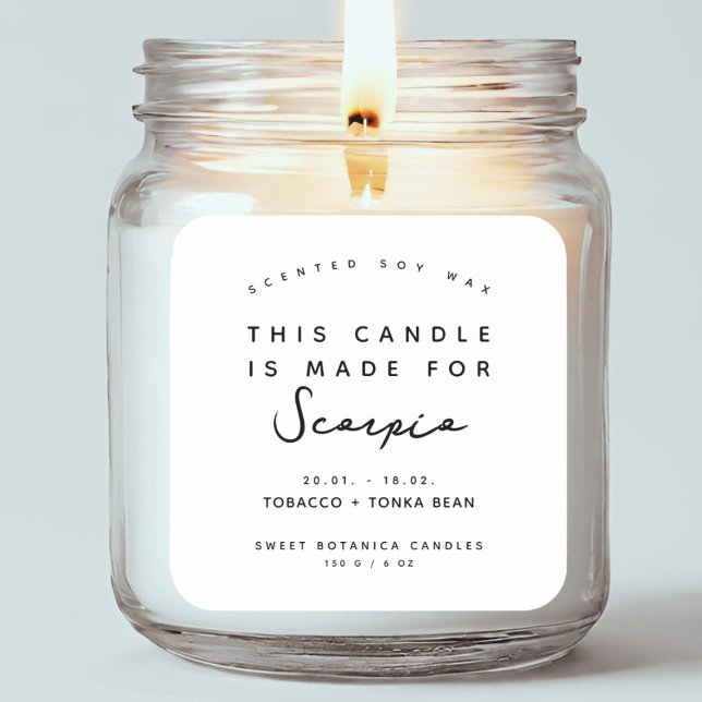 Modern candle zodiac label (Creator Uploaded)