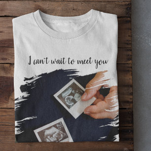 Modern Can't Wait To Meet You Daddy   Sonogram T-Shirt