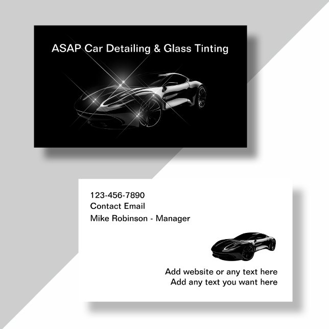 Modern Car Detailing Cleaning Business Cards New (Creator Uploaded)