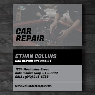 Modern Car Repair Specialist Business Card