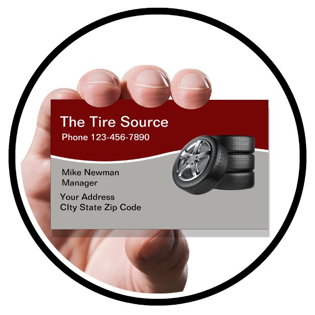 Modern Car Tire Sales Business Card (Creator Uploaded)