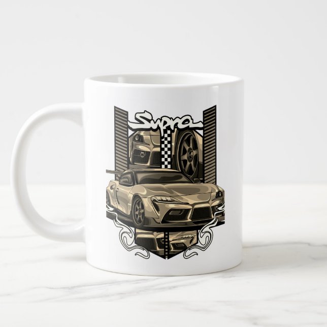 Modern Car Vector Design Large Coffee Mug (Left)