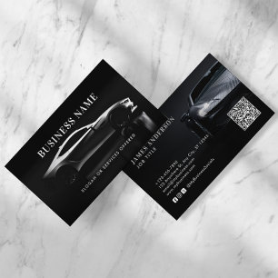 Modern Car/Vehicle/Auto QR Code & Social Media Business Card