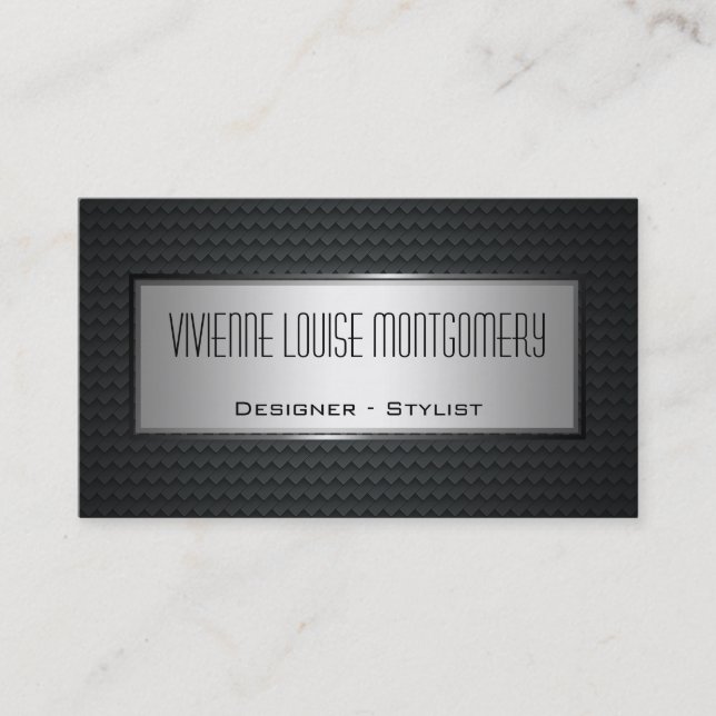Modern Carbon Fibre Professional Business Card (Front)