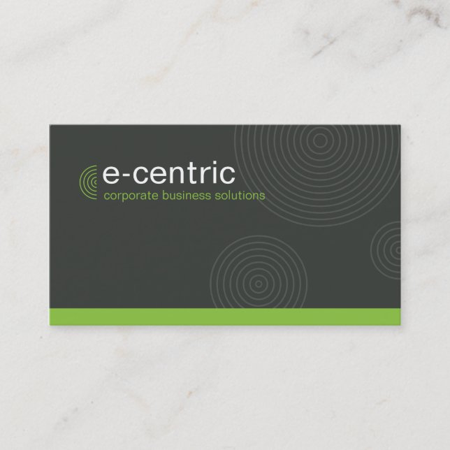 MODERN CARD trendy dynamic centric grey lime green (Front)