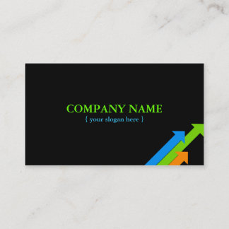 Modern Card with Productivity Arrows Pointing up