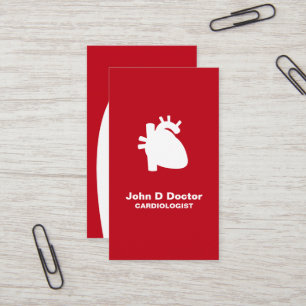 Modern cardiologist cardiology heart business card