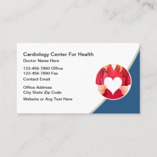 Modern Cardiologist Cardiovascular Business Cards