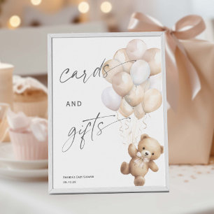 Modern Cards and Gifts Bearly wait Gender Neutral  Poster