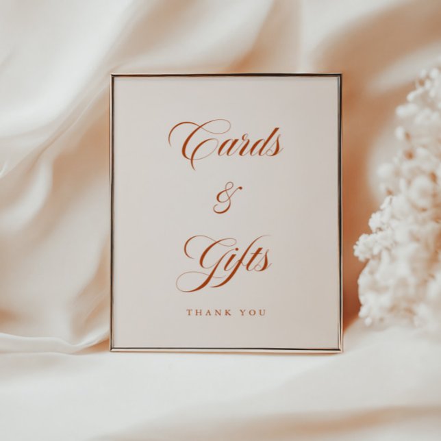 Modern Cards and Gifts Bridal Shower Table Poster (Creator Uploaded)