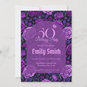 Modern Carnation Aesthetic Birthday Event Invitation