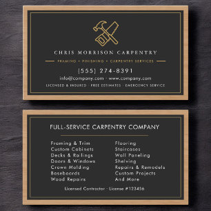 Modern Carpenter Business Card