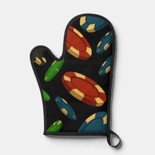 Modern Casino Chips 3D Art Design Oven Mitt