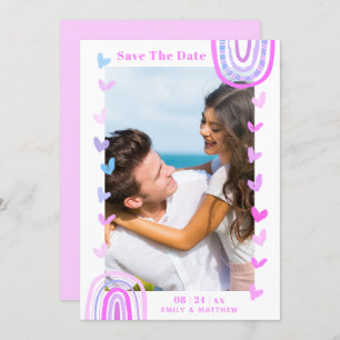 Modern Casual Boho Wedding Engaged Save The Date