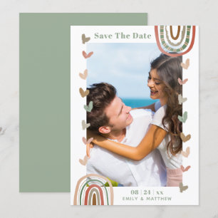 Modern Casual Boho Wedding Engaged Save The Date