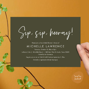 Modern Casual, fun and playful Bridal Shower Party Invitation