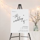Modern Casual Fun Handwriting Wedding Welcome Sign
