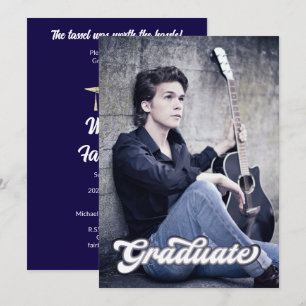 Modern Casual Photo Graduation Party Invitation