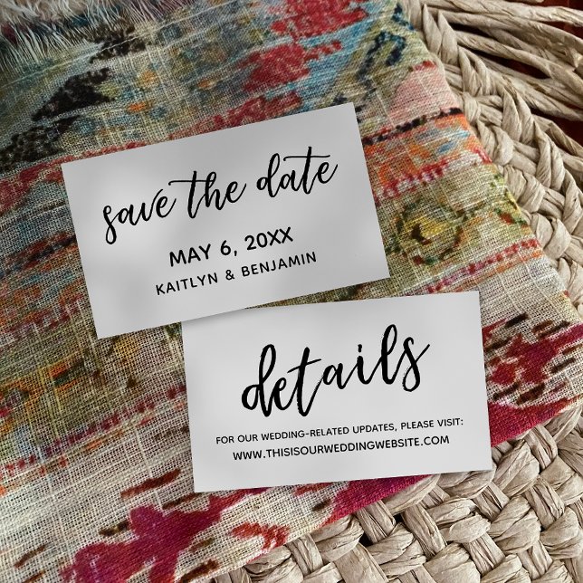 Modern Casual Save the Date & Wedding Detail Card (Creator Uploaded)