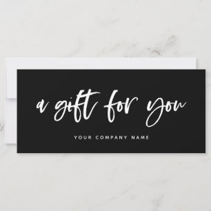 Modern Casual Script Black   Gift Certificate