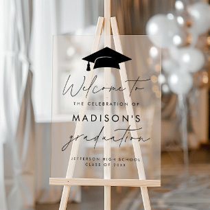 Modern Casual Script Graduation Party Welcome Sign