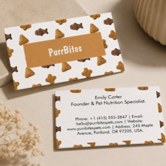 Modern Cat Food Business Card