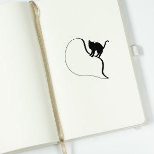 Modern Cat Journal  Rubber Stamp