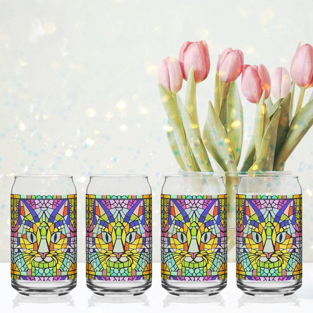 Modern Cat Stained Glass - Cutest Kitty Mosaic (Creator Uploaded)