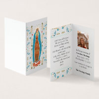 Modern Catholic Funeral Memorial Prayer Card