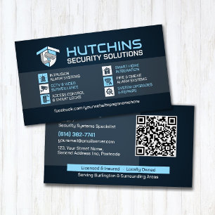 Modern CCTV & Home Security Systems Business Card