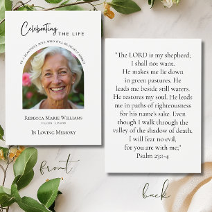 Modern Celebrating The Life Psalm 23 Prayer Card