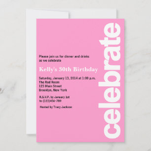 Modern Celebration Birthday Party Invitation