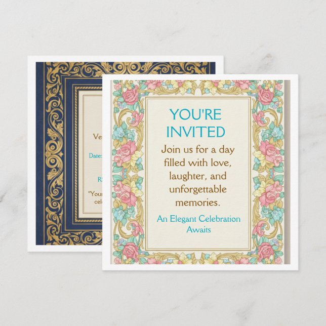 Modern Celebration Invite Template (Front/Back)