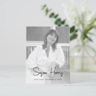 Modern Celebration of Life Funeral Program  Postcard