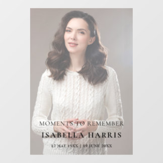 Modern Celebration of Life Large Photo Cling