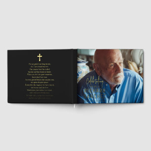 Modern Celebration Of Life Photo Funeral Memorial Guest Book