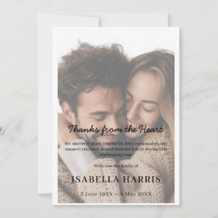 Modern Celebration of Life Thank You Design Card