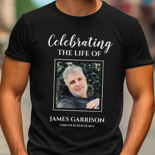 Modern Celebration Of Life With Photo Memorial T-Shirt