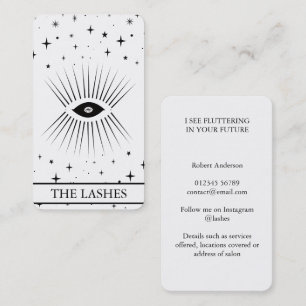 Modern Celestial Eye Tarot Lashes Black  Business Card