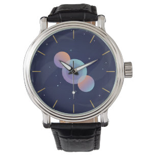 Modern Celestial Galaxy Art Wrist Watch