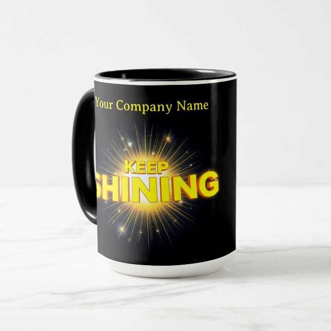 Modern Celestial Keep Shining Starry Mug (Front Left)
