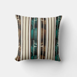 Modern Celestial Triple Vertical Stripe Decorative Cushion